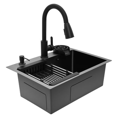 Stainless Steel Multifunctional Sink With Faucet Kitchen Sink Under Table Sink Large Sink