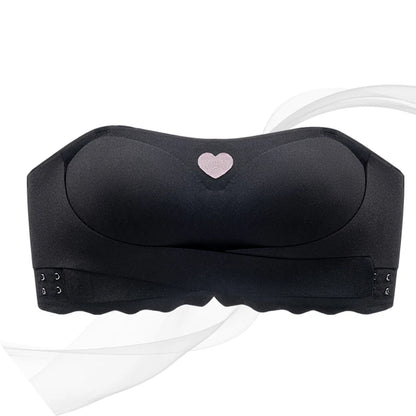 Women's Invisible Strapless Bra Front Buckle Design Anti-Slip Small Chest Gathering Markless All-match Beautiful Underwear