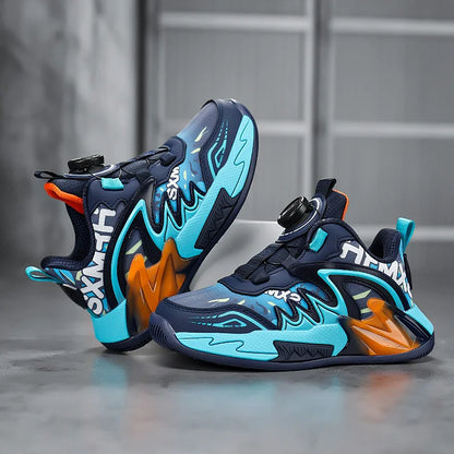 Luxury Boys Sneaker Children Origin Shoes 2025 Autumn New Fashion PU Leather Kids Basketball Shoes High Top Sneaker for Boys.