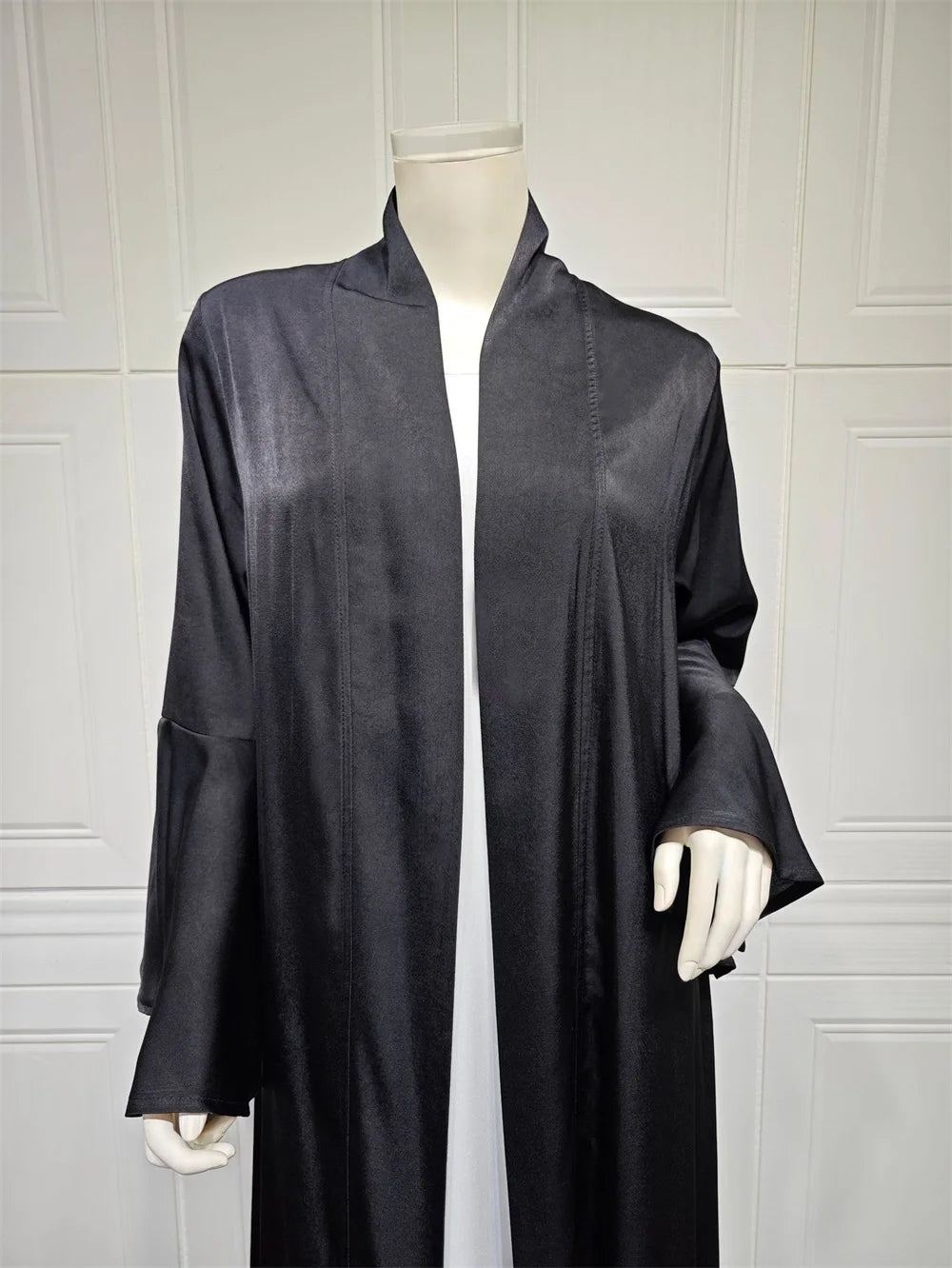 Siskakia Muslim Open Kimono Abaya For Moroccan Women Fashion Ruffle Sleeve Arab Dubai Clothing Jalabiyat Turkey Soft Gulf Robe