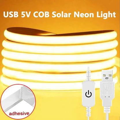 5V COB Strip USB LED Neon Light Dimmable Silicone Tube Neon Tape Waterproof Ribbon For Outdoor Bathroom Cabinet TV Room Decor