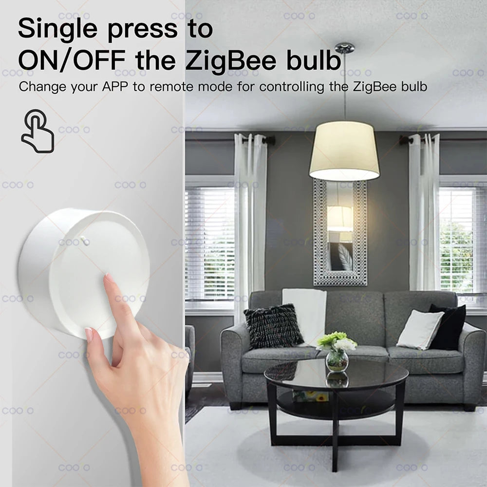 Neue Tuya ZigBee Smart Knob Schalter DIY Drahtlose Szene Taste Drehbare Dimmer Schalter Haushaltsgeräte Automatisierung Verknüpfung Remoter.