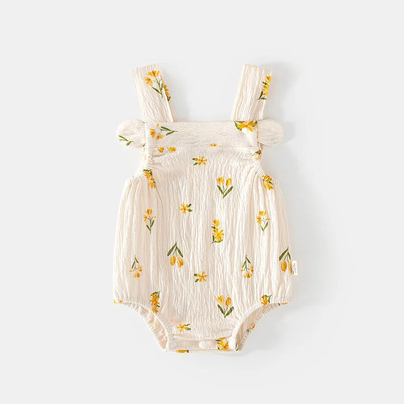 Sommer Baby Hosenträger Body Kleinkind Mädchen Süße Blumen Overall Infant Dünne Cartoon Tier Ein Stück