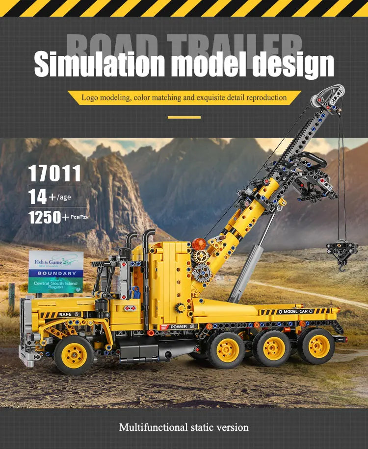 MOULD KING 17011 Technical Car Toys The APP&RC Motorized Tow Truck Model Assembly Building Blocks Bricks Kids Christmas Gifts.