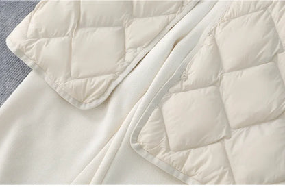 Neuheiten Koreanische X-lange Ärmellose Puffer Jacke 2025, Herbst Winter Frauen Mode Ultra Licht Unten Liner Warme Mäntel 3xl.