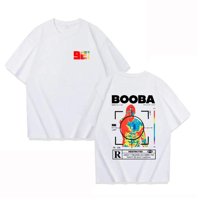 B2O T-shirts Men Fashion BOOBA Printed Short Sleeve T Shirt Women Casual Harajuku Streetwear Tee Tops.