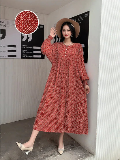 Kleid Frauen Kleidung plus Größe Frühling Sommer böhmischen Strand koreanischen Stil Blumen Vintage Vestidos Robe lose Kleider übergroß.