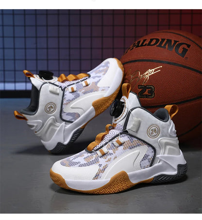 Kids Basketball Shoes Boys Sneakers Non-slip Child Trainer Basket Shoes Outdoor Children Sport Shoes.