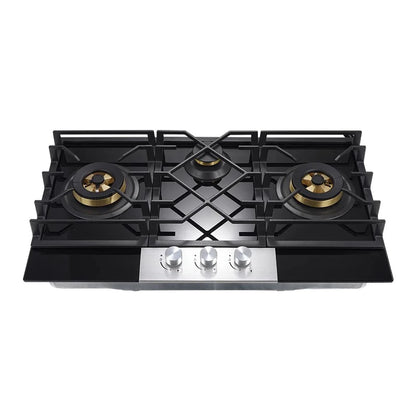 JYZ/T-733-PCB Gas Stove Three Eyes Stove Household Desk Embedded Dual-use Double Stove Natural Gas Liquefied Gas Stove.