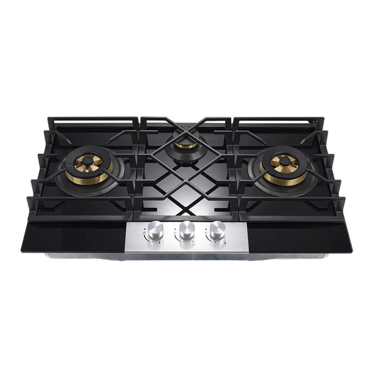 JYZ/T-733-PCB Gas Stove Three Eyes Stove Household Desk Embedded Dual-use Double Stove Natural Gas Liquefied Gas Stove.