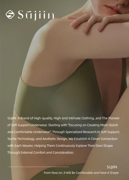 SUJIIN Wireless Plus Size Bras Women Anti-sagging Comfortable Breathable Soft Support Bralettes Big Breasts Push Up Bra MX219A