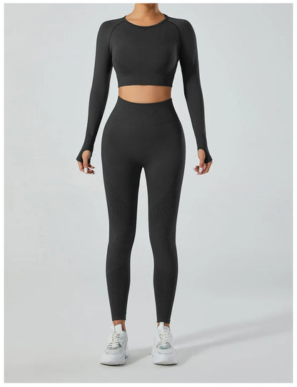 Seamless Cross-Border Running Sports Top Breathable Fitness Jacket Training Quick-Dry Outerwear Long Sleeve Yoga Wear For Women