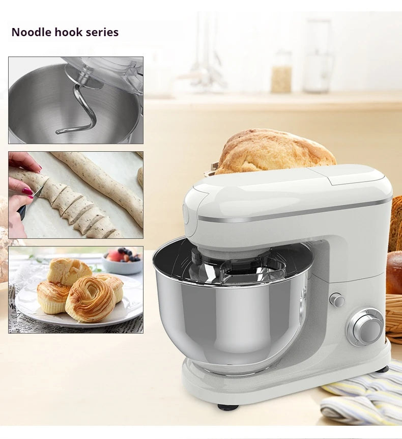 10L Chef machine and noodle machine, stainless steel bowl, high-power egg beater, noodle mixer, egg beater.