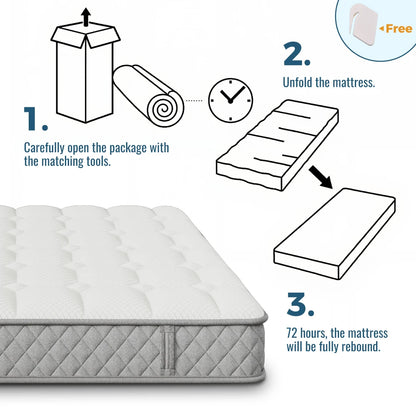 Orthopädische Kaltschaummatratze 90 x 200 cm, Matratze mit 7-Zonen-Taschenfederkernen, mittelfest – OEKO-TEX ®    Zertifiziert