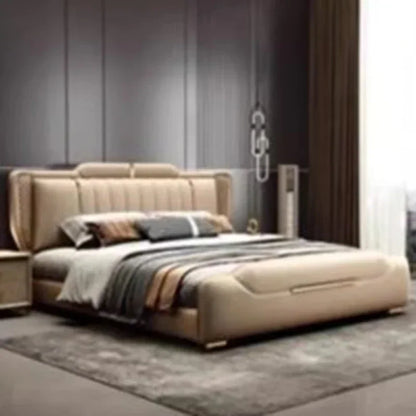 Doppel Full Size Bett rahmen Whitr großes modernes Design Kopfteil Bett Königin Schlafzimmer Luxus Muebles Para Dormitorio nordischen Möbel