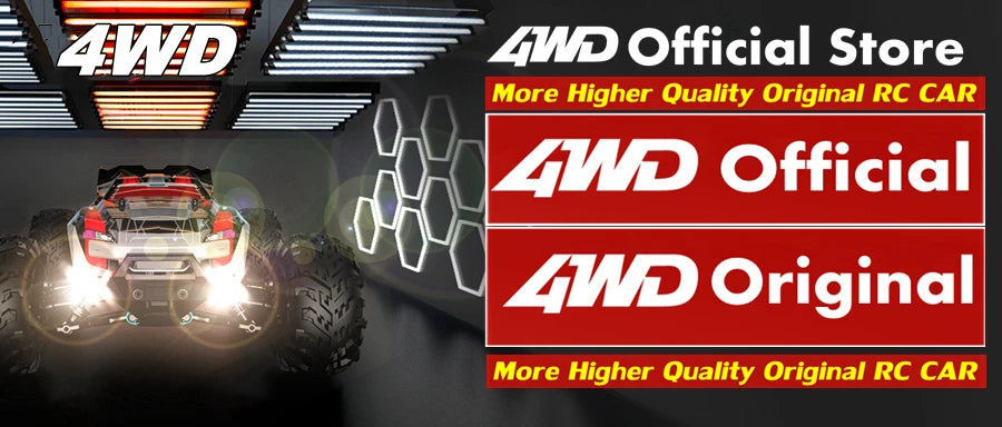 4WD 1:16 80KM/H Super Brushless 50KM/H Brushed RC Car 4x4 Off Road Remote Control High Speed Drift Racing Truck Toy Kids Adults.