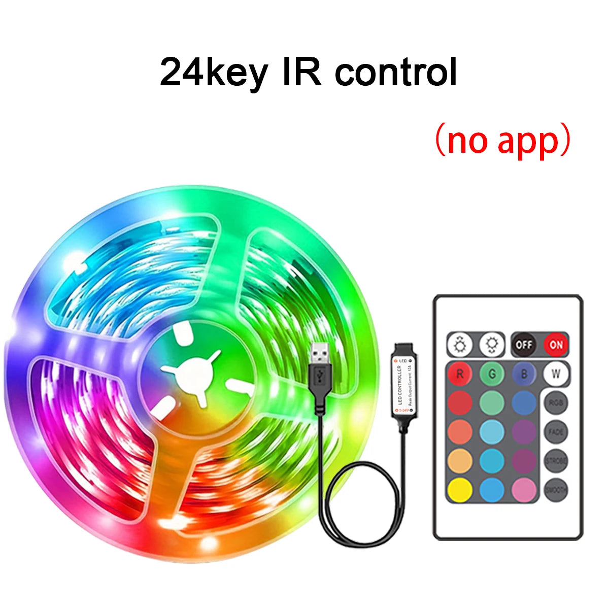 RGB-LED-Streifenlichter, 5 m, 10 m, 20 m, 30 m, LED-Raumlicht mit APP-Steuerung, flexibles Band, Luces-LED-Band für Zimmer, Schlafzimmer, Dekoration.
