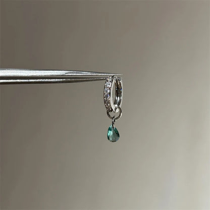 1 PCS Thorn Love Heart Water Droplet Zircon Ear Bone Nail 316L Medical Titanium Steel Earrings for Women Y2K Punk Jewelry.