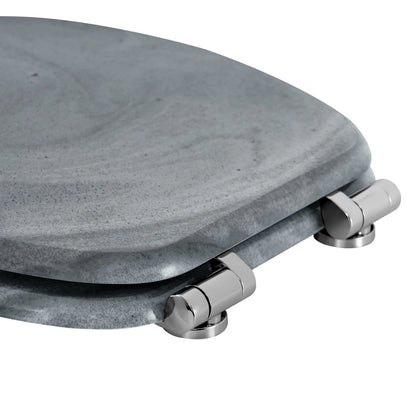 O-förmiger Toilettensitz, verstellbare Scharniere, Toilettendeckel mit Motiv, Soft-Close-Mechanismus für Badezimmer