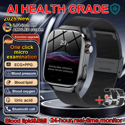SmartWatch Voice Call Push reminder Physical examination Health Watch Blood Pressure UricAcid Blood Oxygen ECG Sport Smart watch