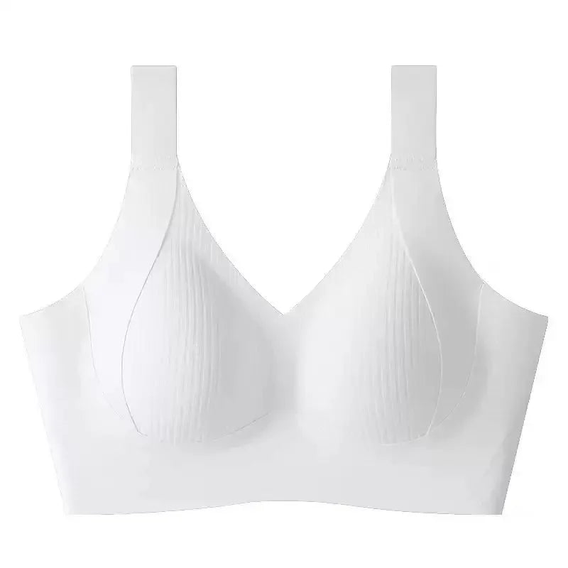 Women Widened Lifting Non Slip Shoulder Strap Bra Simple and Casual No Trace Beautiful Back Full Cup Size Adjustable Underwear.