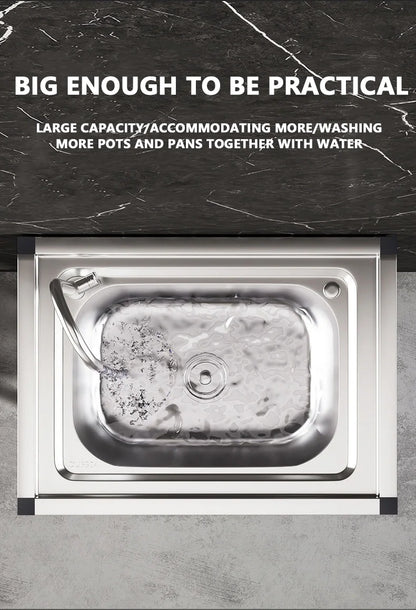 Wash Basin 304 Stainless Steel Sink with Bracket Single/double Sink Wash Basin For Kitchen, Garage, Laundry and Basement