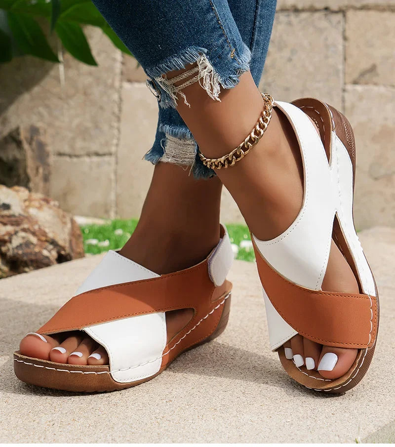 Women's Sandals Soft Heels Sandals Women Peep Toe Summer Shoes Lightweight Wedges Heeled Shoes Woman Footwear Summer Sandals.
