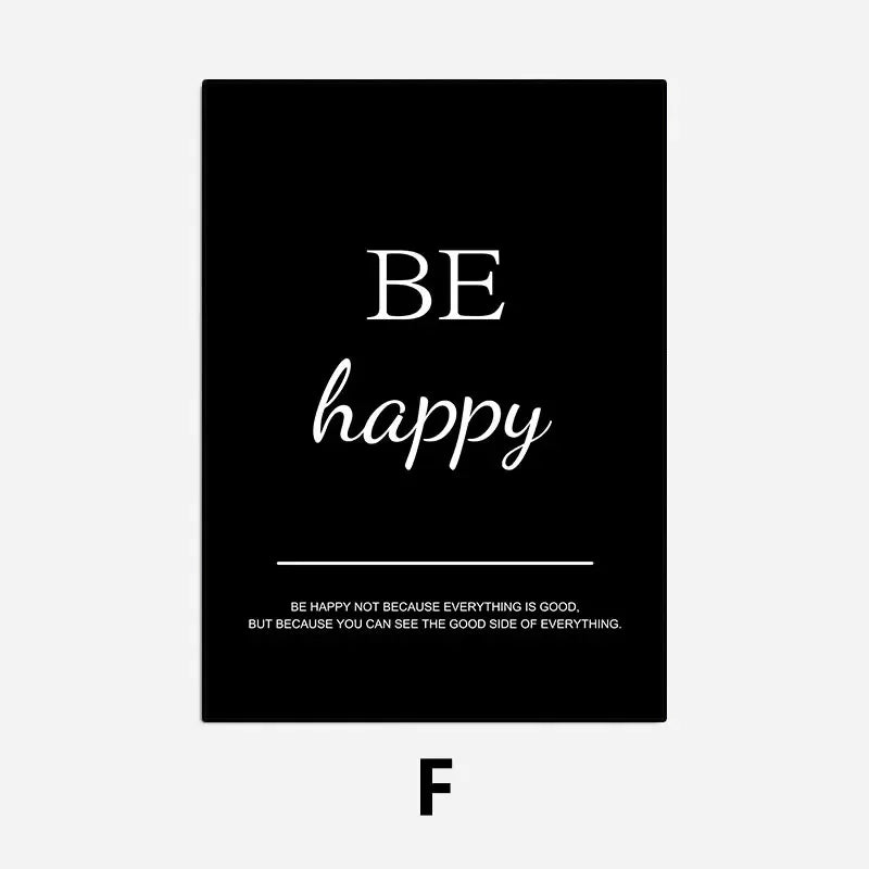 Modern Simple Inspirational Quotes Canvas Art Painting Prints Nordic Wall Decorative Posters for Living Room Office Home Decor