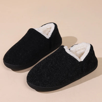 Smile Pop New Men Plush Slippers Indoor Fluffy Fur Home Men Slippers Outdoor Warm Closed Soft Non-slip Fuzzy Winter Men Shoes.