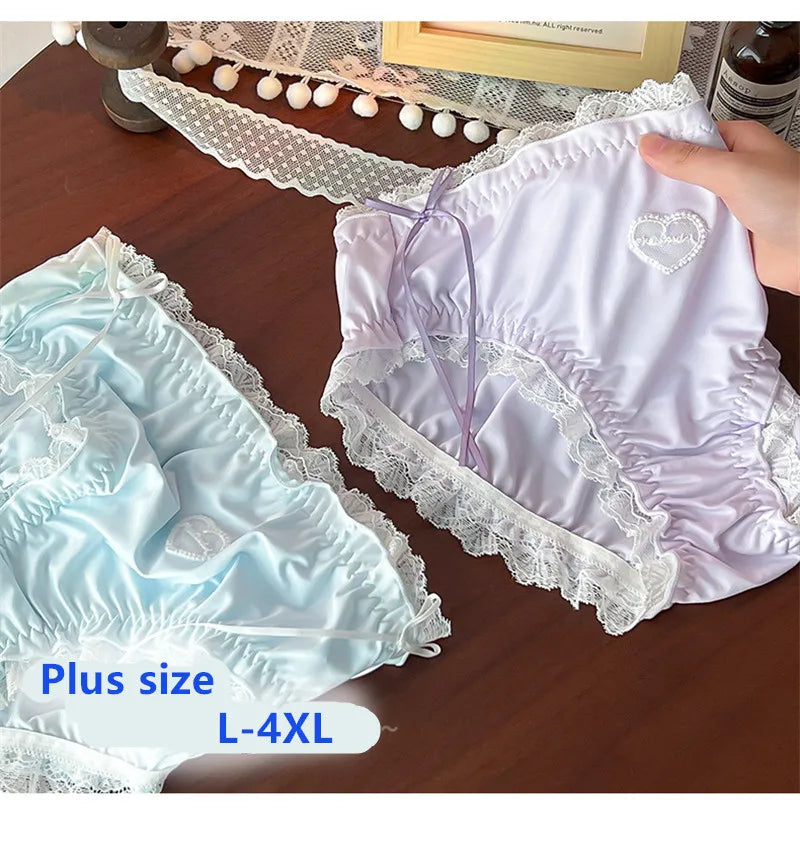 Sexy panties Plus size ropa interior femenina lace lenceria sweet calzones para mujer high elasticity underwear women Lingerie.