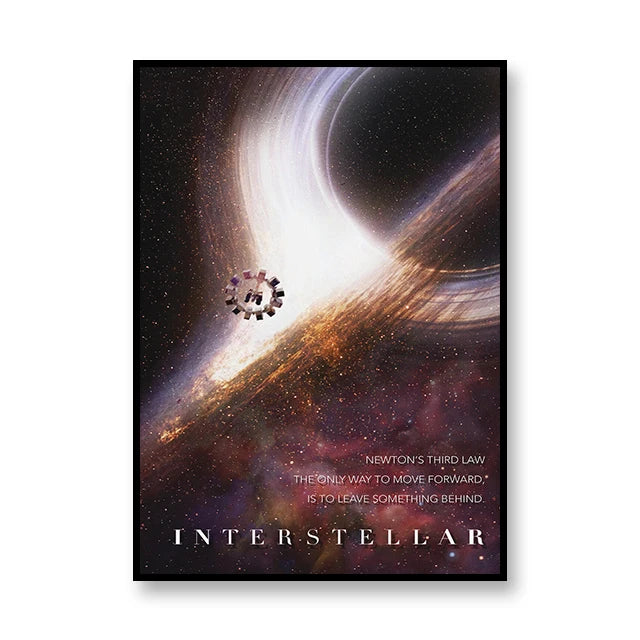 Interstellar Movie Poster Astronaut Outer Space Canvas Wall Art Print Mural Home Decor Movie Lover Gift Unframed