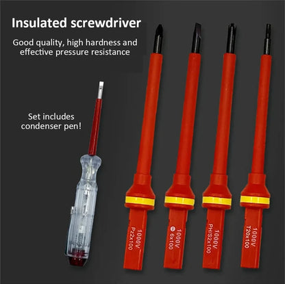 Magnetischer Schraubendreher-Satz Phillips Schlitz Torx Professional 1000 V isolierter CRV Elektriker Schraubendreher Bit Reparaturwerkzeuge