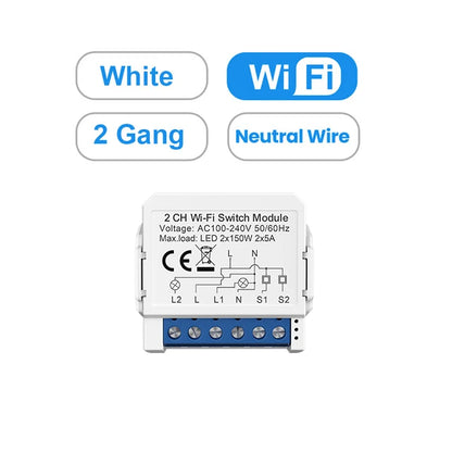 AVATTO Tuya WiFi Zigbee Smart Lichtschaltermodul, Neutralleiter/Keine Neutralleitersteuerung DIY Breaker Arbeit für Alexa, Google Home