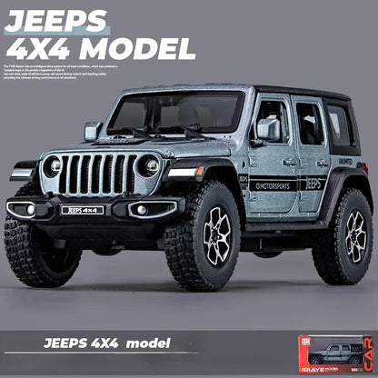 1:32 Jeep Wrangler Rubicon Off-road car Alloy Model Car Toy Diecasts Metal Casting Sound and Light Car Toys For Children Vehicle