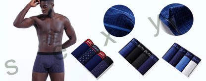 4 stücke Mann Unterwäsche Baumwolle Boxer Shorts Sexy Unterhosen Slip Herren Boxershorts männer Höschen Pack Marke