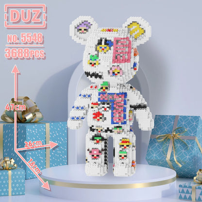 Oversized Violents Bear Building Blocks Assembled Toys DIY Adult Educational Children's Toys Birthday Gift Model Dolls Toys.