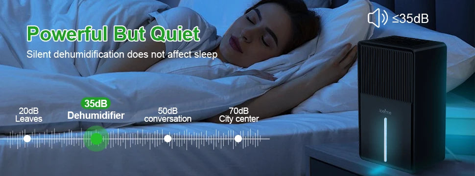 LOEFME 3000ml Electric Dehumidifier Large Air Dryer Drying Mode Mould Moisture Damp with Timer 800mL/Day for Home Bedroom Office.