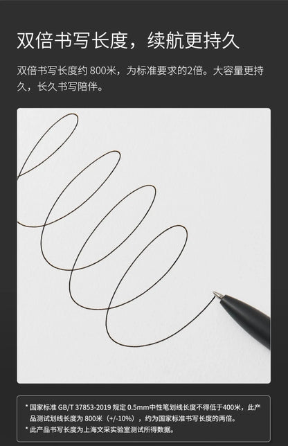 KACO Gelschreiber, Press-Signaturstift, Schreibwaren, Metall-Stiftclip, 0,5 mm, schwarze Tinte, schnell trocknend, großes Fassungsvermögen, 800 m, glattes Schreiben.