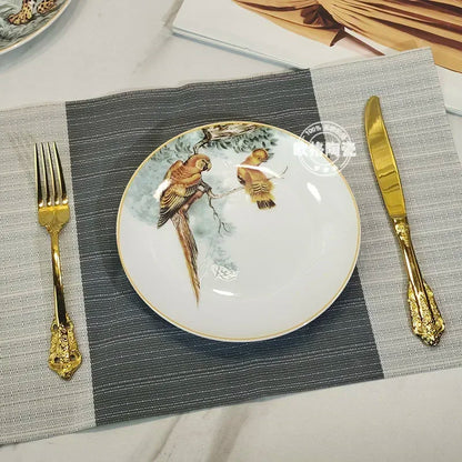 European ceramic western dinner plate, jungle set, steak plate, Coffee cup, afternoon , personalized gift set