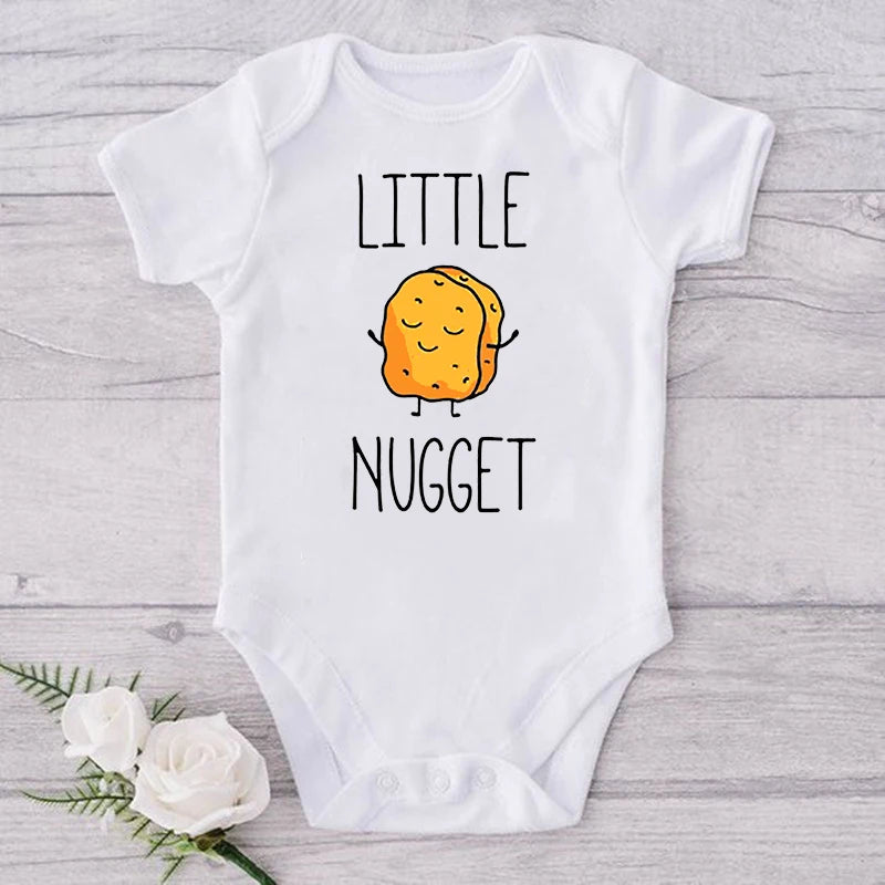 Little Nugget Baby Ankündigung Neugeborene Baby Bodys Sommer Jungen Mädchen Strampler Körper Schwangerschaft Offenbaren Kleidung Säugling Dusche Geschenk.