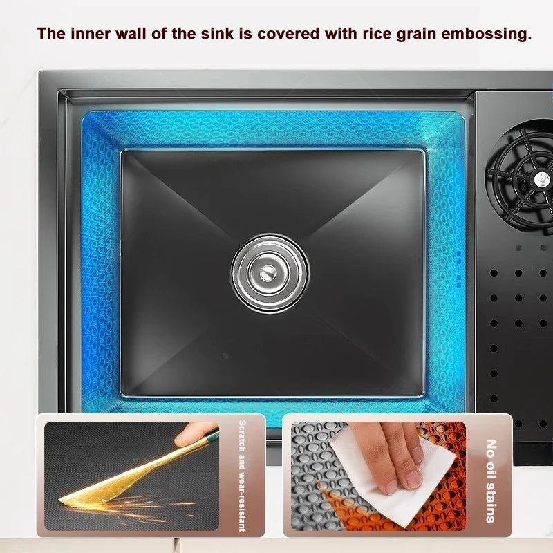 Cup Washer Hidden Bar Kitchen Sink Stainless Steel Invisible Single Sinks with Lid Garden Hotel Apartment Small Basin