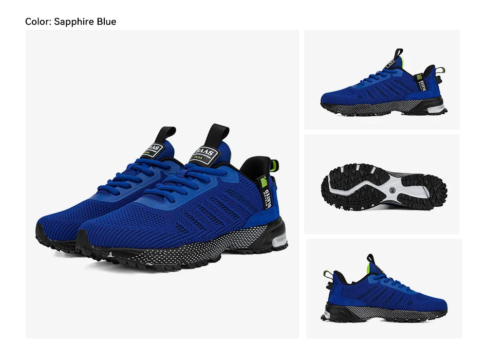 Men's Running Shoes Baasploa Male Sneakers Shoes Breathable Mesh Outdoor Grass Walking Gym Shoes For Men Plus Size 41-50.