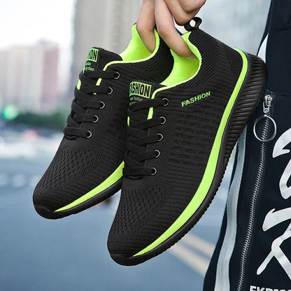 Men Women Knit Sneakers Breathable Athletic Running Walking Gym Shoes.
