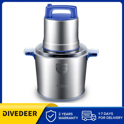DIVEDEER Meat grinder household electric stainless steel cooking stirring garlic mince mince machine small garlic puree.