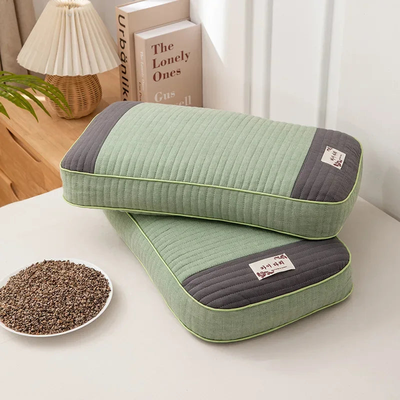 Sobakawa Traditional Buckwheat Standard Size Pillow Organic Cotton with Natural Technology for Cool Sleep Bed Sleep Pillow