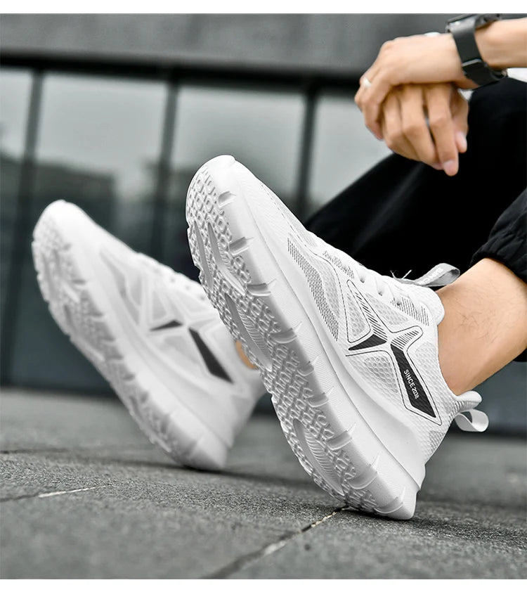 Men's Running Shoes Marathon Breathable Lightweight Women's Comfortable Casual Athletic Nonskid Walking Sports Sneakers