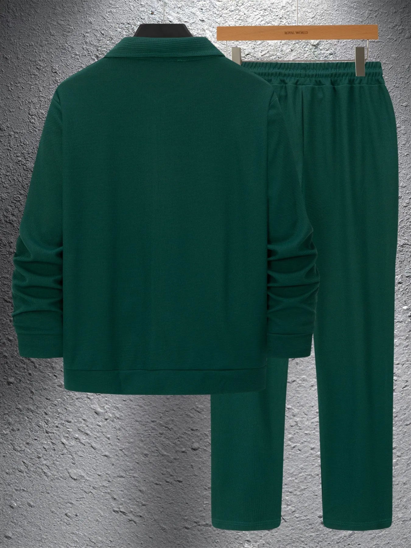 The new 2025 spring and autumn sports men's youth popular solid color jacket jacket trousers two leisure sports suit.