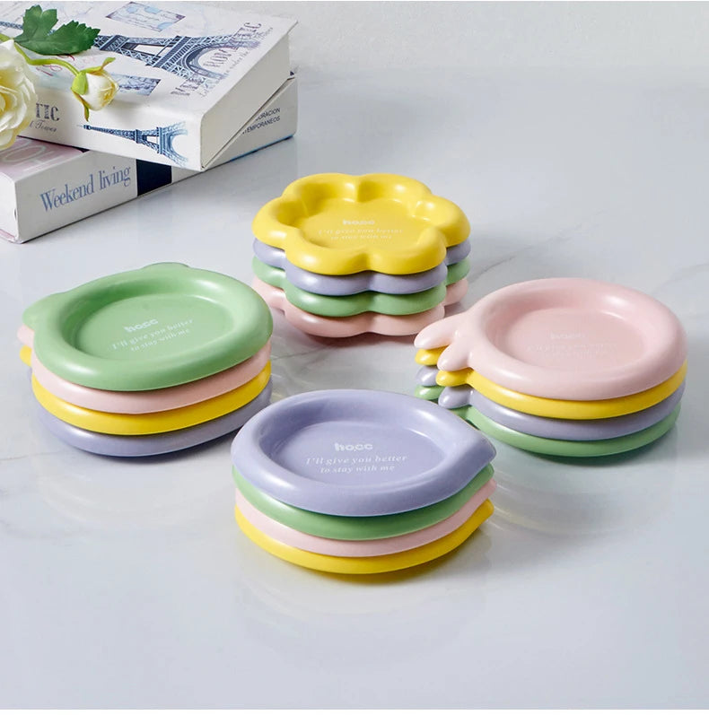 Cat Ceramic Food Basin Pet Small Size Canned Snack Feeding Dish Bowls Puppy Cute Eating Feeders Kitten Supplies.
