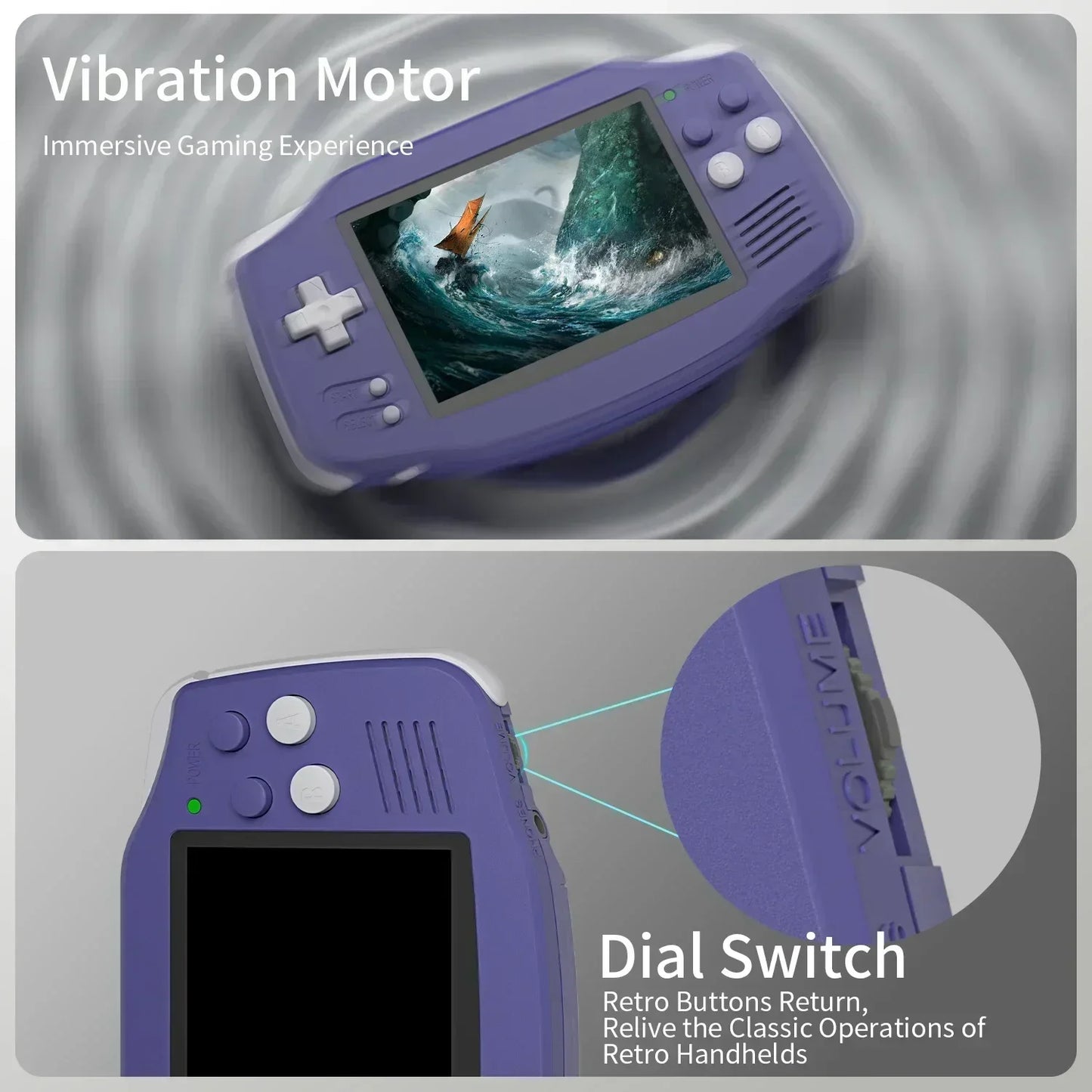 ANBERNIC RG34XX Retro Handheld Game Console, 3.4-inch IPS Display,  Linux, GBA, Bluetooth, HD TV Output, Video Game Player.