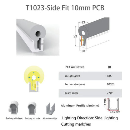 IP67 Waterproof Flexible LED Neon Silicone Light Tube For WS2812B WS2811 WS2815 5050 COB RGB Light Strip Ourdoor Decoration